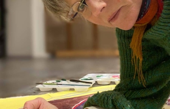 Diana-painting-in-the-studio