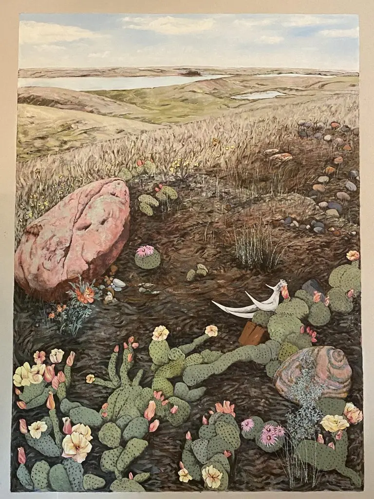 The Gap: Paradise Lost (from Samskāra series, oil on canvas) - Artwork by Diana Chabros